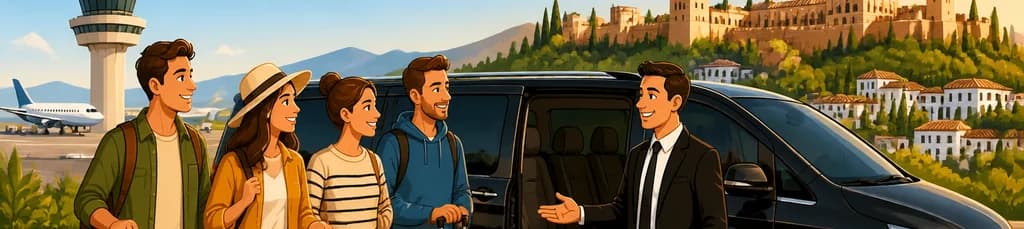 Servicio de traslado privado desde el Aeropuerto de Granada (GRX) hasta el centro de la ciudad