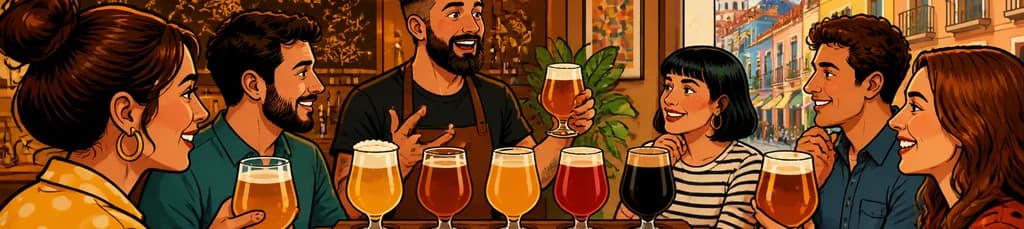 Cata de Cerveza Artesanal y Maridaje de Tapas en el Barrio de Ruzafa, Valencia