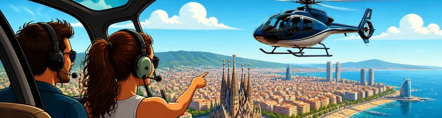 Experiencia exclusiva: recorrido privado en helicóptero por los cielos de Barcelona