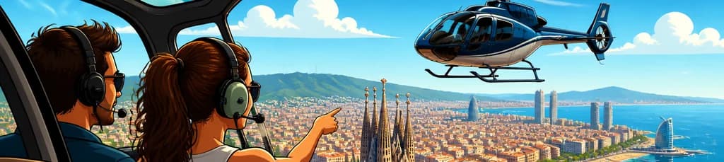 Experiencia exclusiva: recorrido privado en helicóptero por los cielos de Barcelona