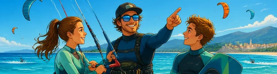 Curso semiprivado de kitesurf de 5 días en Tarifa