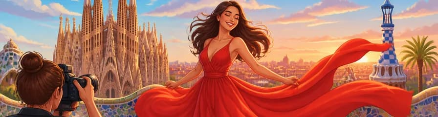 Captura la magia con una sesión de fotos de vestido volador en Barcelona