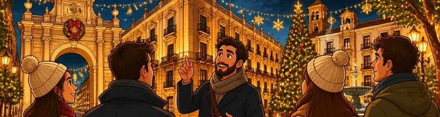 Recorrido privado a pie por las históricas plazas de Granada en Navidad