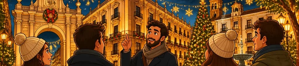 Recorrido privado a pie por las históricas plazas de Granada en Navidad