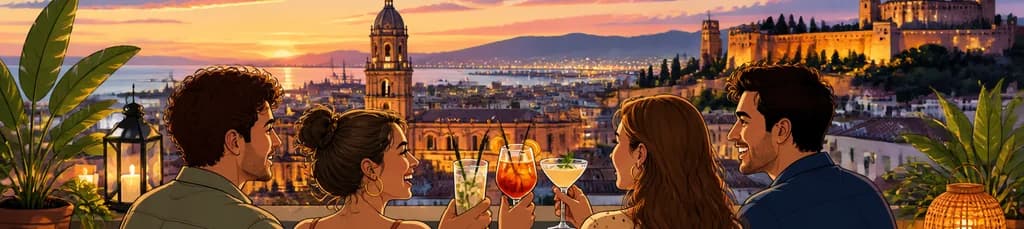 Descubre Málaga desde las alturas: azoteas secretas, bebidas y panorámicas urbanas