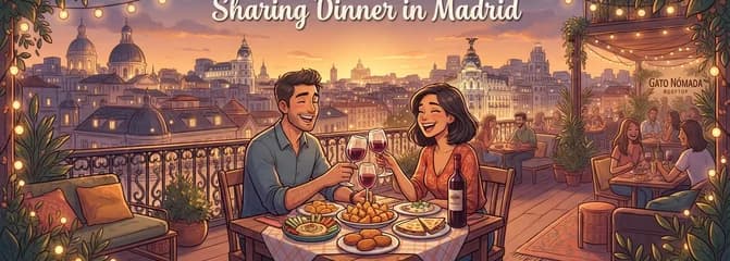 Disfruta de una Cena Nómada Compartida con Vino en Madrid