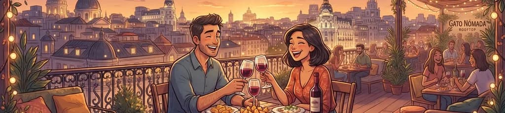 Disfruta de una Cena Nómada Compartida con Vino en Madrid