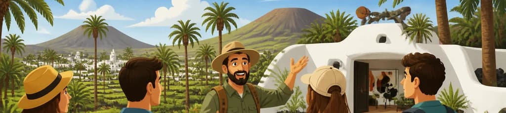 Paseo por el Valle de las Palmeras y visita a la Casa de César Manrique