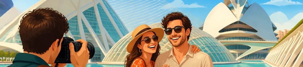 Sesión fotográfica profesional en la Ciudad de las Artes y las Ciencias de Valencia