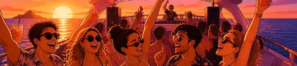 Aftersun Ibiza: La icónica fiesta en barco al atardecer del Ibiza Boat Club