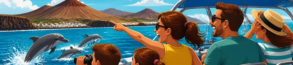 Emocionante safari en barco para avistar delfines en Lanzarote