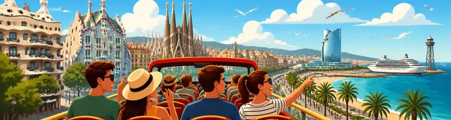Recorrido panorámico por la costa de Barcelona: descubre la ciudad en autobús turístico con paradas libres
