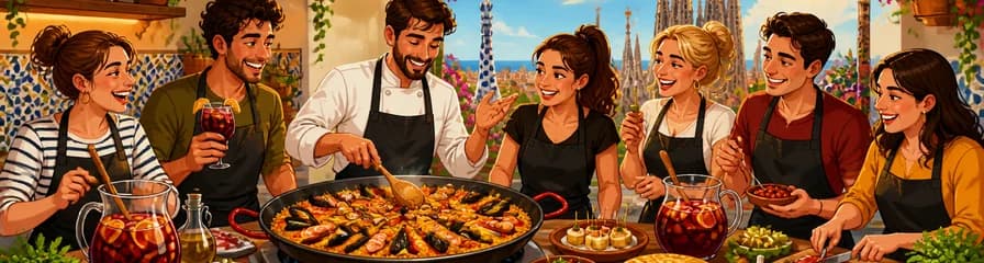 Vive la experiencia culinaria de paella y sangría en Barcelona