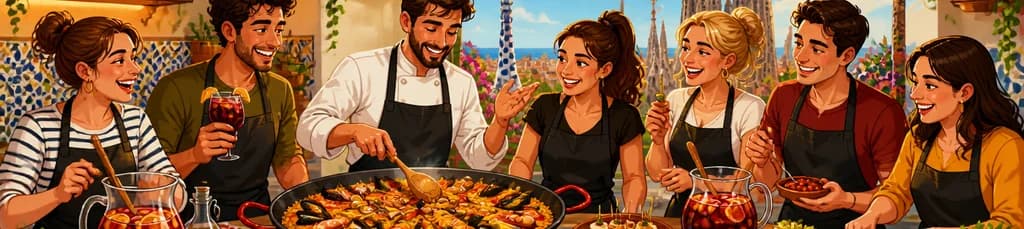 Vive la experiencia culinaria de paella y sangría en Barcelona