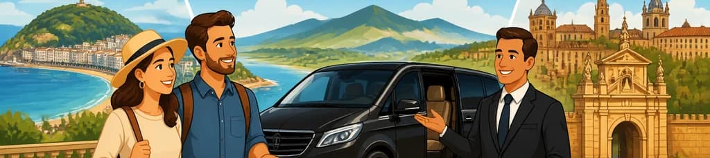 Servicio de transporte turístico privado entre San Sebastián y Pamplona