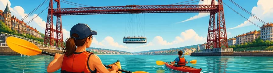 Travesía en kayak exclusiva por la costa de Getxo y el Puente Colgante