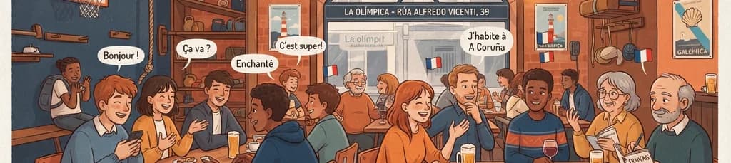 Encuentro de conversación en francés, todos los viernes a las 21:00