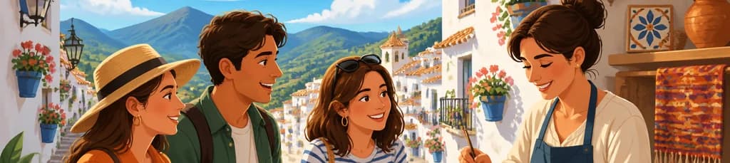 Recorrido privado por Mijas y taller de artesanía tradicional: una inmersión práctica