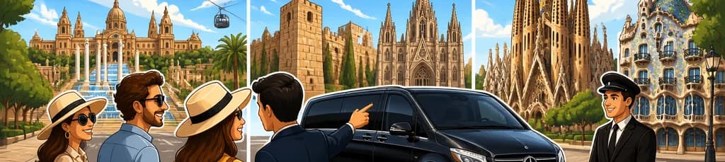Descubre Barcelona en un tour privado de lujo con chofer en Mercedes-Benz
