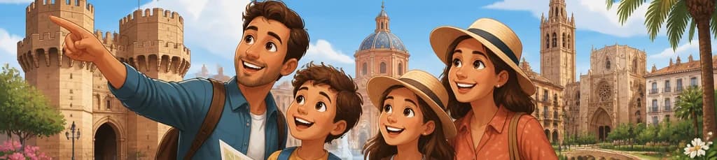 Recorrido Privado por las Plazas y Jardines de Valencia para el Descubrimiento Familiar