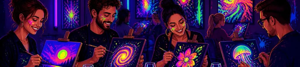 Taller de pintura fluorescente "Glow Art" para adultos