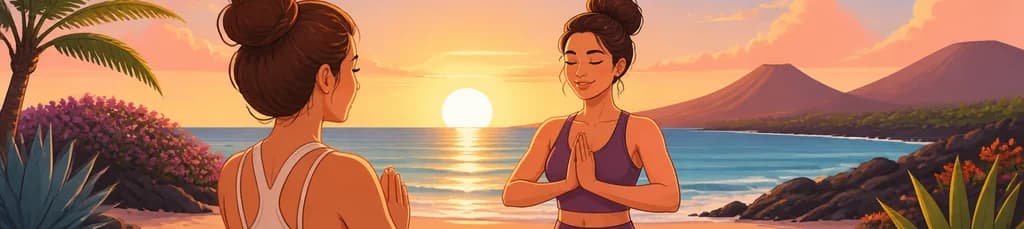 Descubre el yoga privado en las espectaculares playas de Lanzarote: al amanecer, al atardecer o cuando tú prefieras