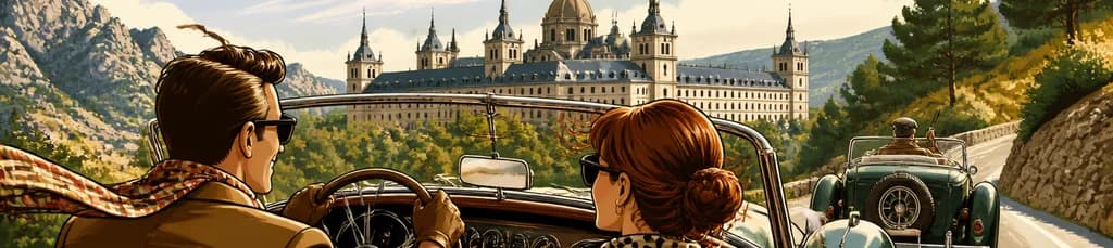 Exploración privada de Madrid y El Escorial en coche clásico