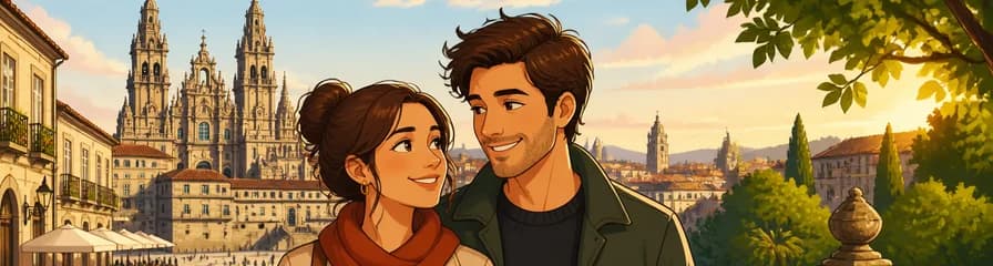 Tour privado romántico a pie para explorar Santiago de Compostela