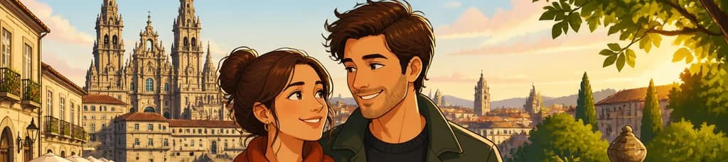Tour privado romántico a pie para explorar Santiago de Compostela