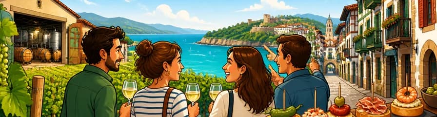 Experiencia privada: Bodega de Txakoli y recorrido de Pintxos en Hondarribia