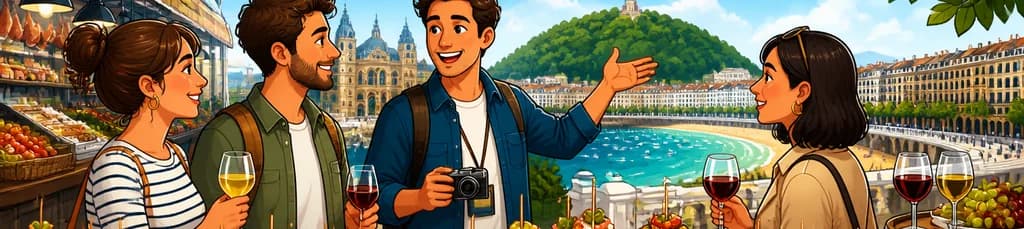 Tour privado de historia, mercado, vinos y pintxos en San Sebastián