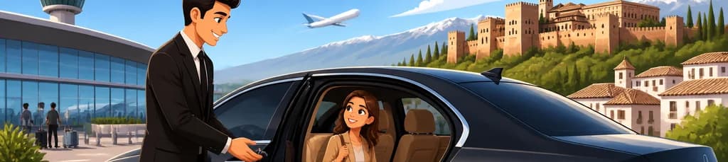 Servicio de transporte privado desde el Aeropuerto de Granada (GRX) a hoteles en Granada