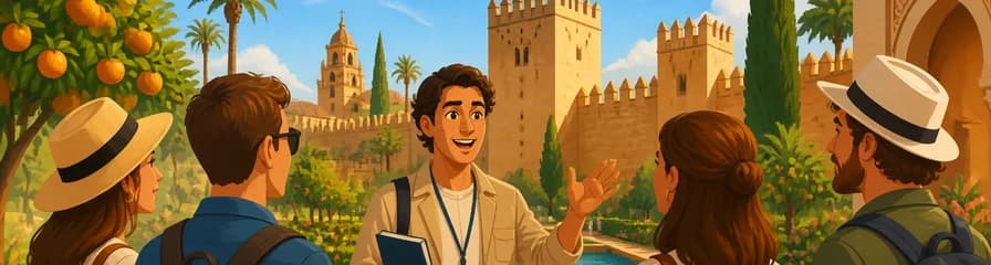 Descubrimiento de jardines y fortaleza en Córdoba, con guía en francés