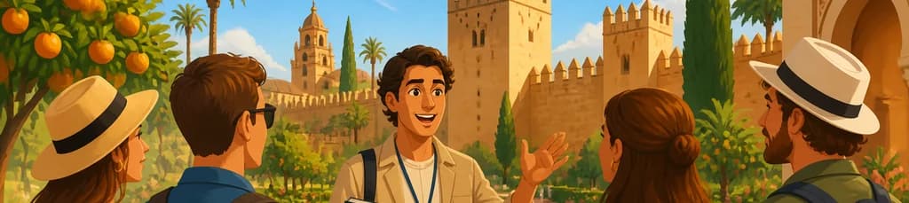 Descubrimiento de jardines y fortaleza en Córdoba, con guía en francés