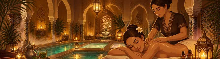 Experiencia de baños árabes con masaje relajante de 30 minutos en el Hammam Al Ándalus de Madrid
