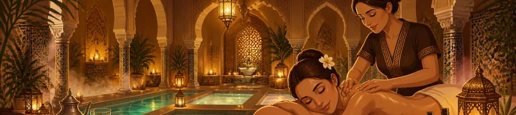 Experiencia de baños árabes con masaje relajante de 30 minutos en el Hammam Al Ándalus de Madrid