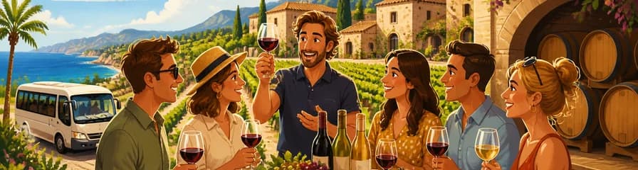 Experiencia enológica XL en Mallorca: tour de bodegas con tres catas de vino y recogida en la costa suroeste
