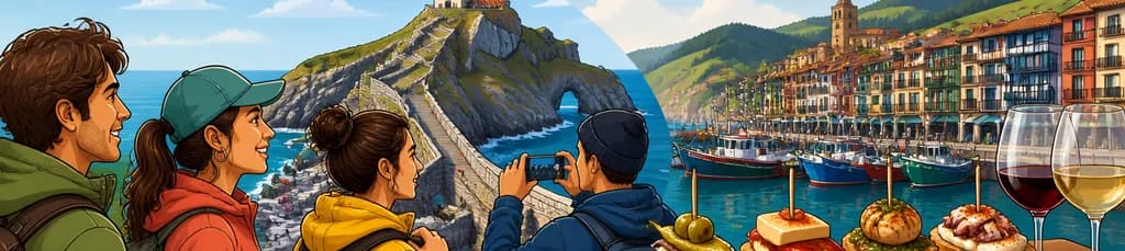 Recorrido a pie por Gaztelugatxe, el puerto pesquero de Bermeo y almuerzo de pintxos con salida desde Bilbao