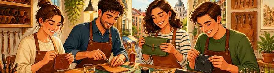 Taller de artesanía del cuero en el centro de Madrid