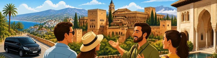Viaje privado de un día a la Alhambra y Granada, partiendo desde Marbella