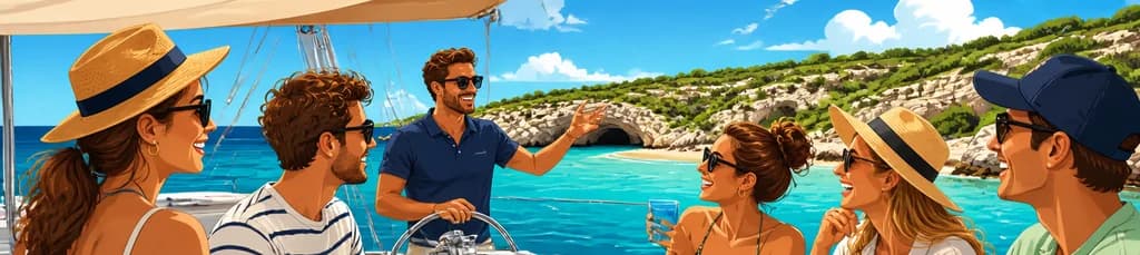 Viaje en velero de día completo por Menorca