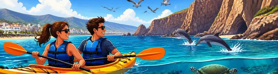 Aventura en Kayak con Guía desde la Playa de Los Cristianos en Tenerife