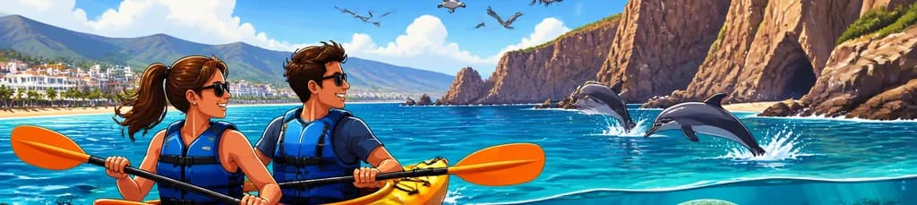 Aventura en Kayak con Guía desde la Playa de Los Cristianos en Tenerife