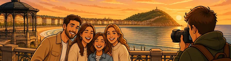 Inmortaliza tus recuerdos con una sesión fotográfica privada al atardecer en la Playa de la Concha