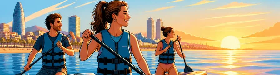 Explora Barcelona al amanecer en Stand Up Paddle con instructores titulados