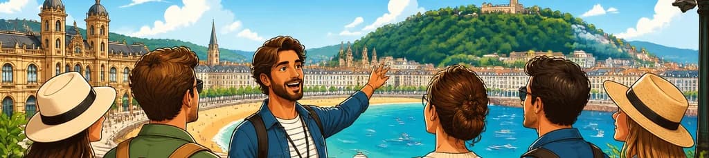 Tour privado y personalizado a pie por San Sebastián con guía local