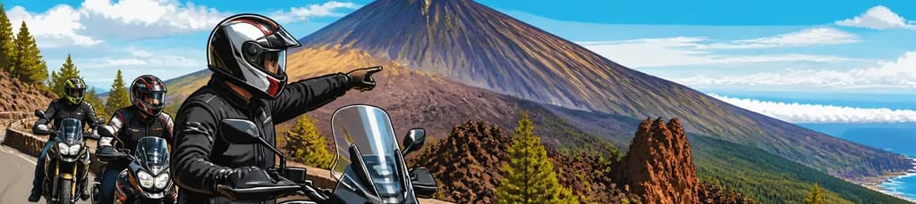 Recorrido guiado en moto por Tenerife: el Teide y sus vistas panorámicas