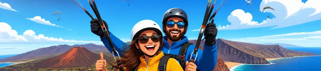 Experimenta un Vuelo Inolvidable en Parapente sobre Lanzarote