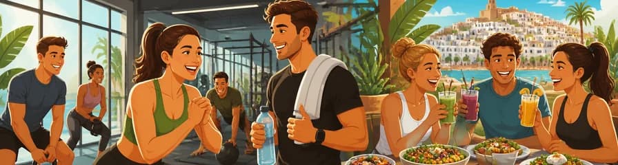 Sesión de ejercicio físico y almuerzo nutritivo en Ibiza