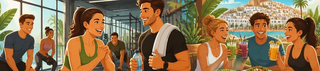 Sesión de ejercicio físico y almuerzo nutritivo en Ibiza